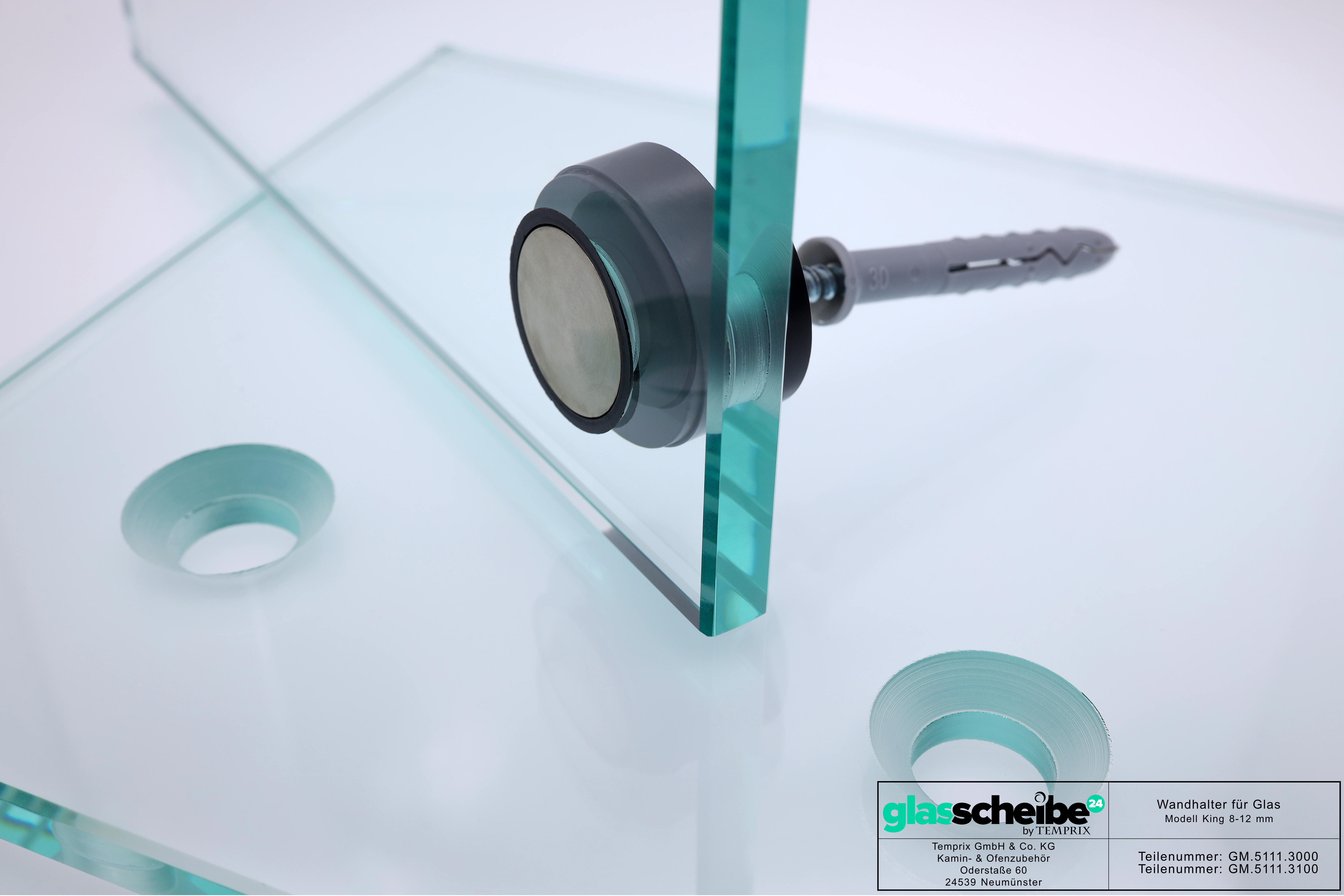 Wandhalter für Glas Modell King