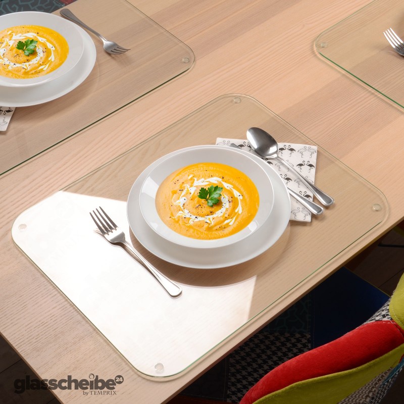 Tischset 380 x 480 x 4 mm - Klarglas