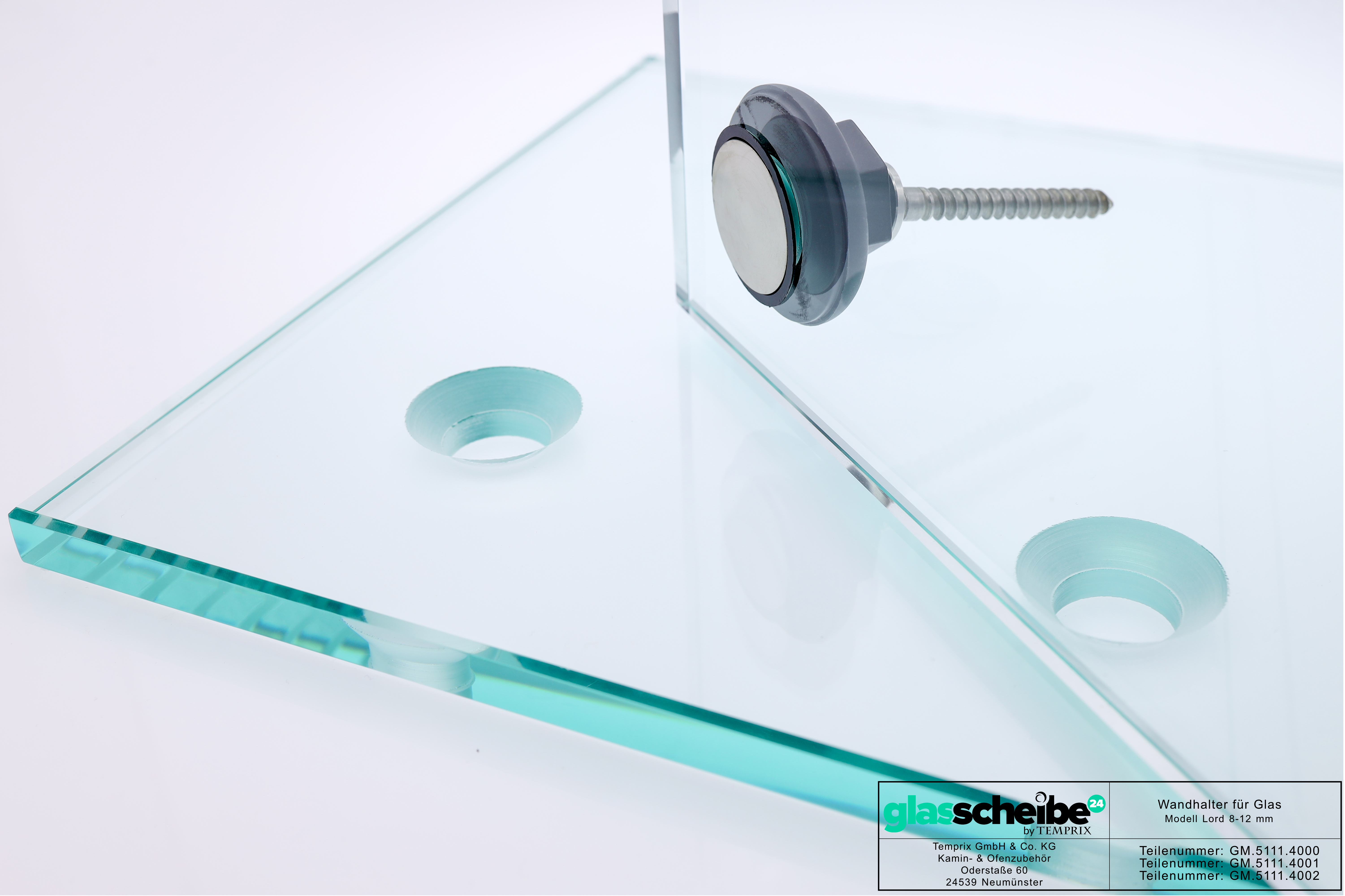 Wandhalter für Glas Modell Lord