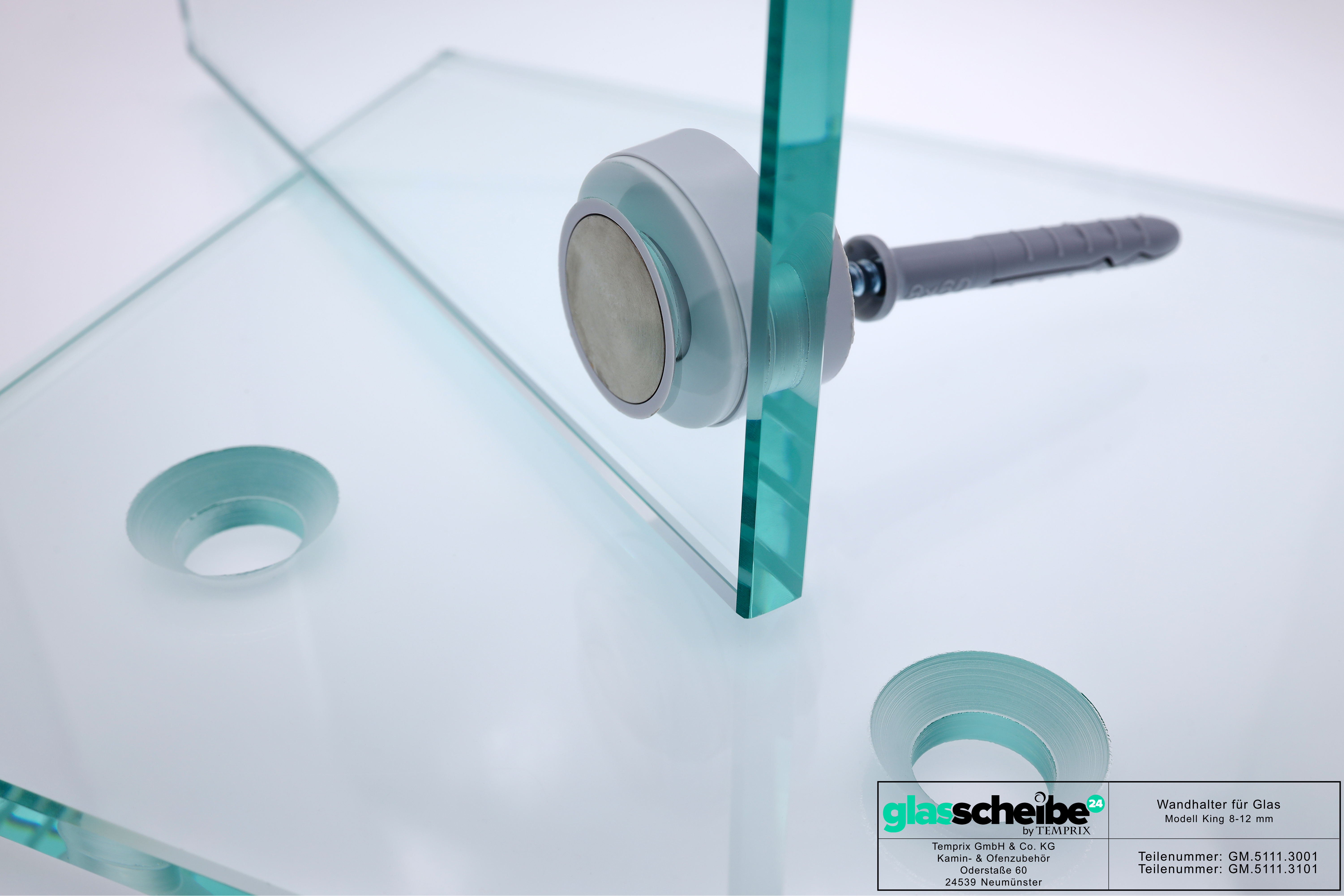 Wandhalter für Glas Modell King